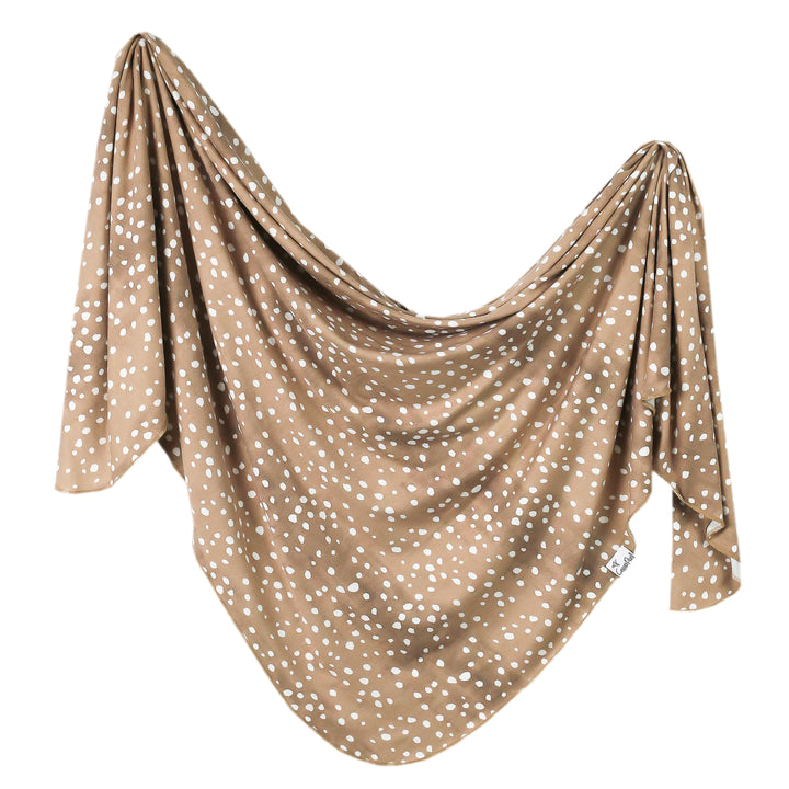 Copper Pearl Knit Swaddle Blanket | Fawn