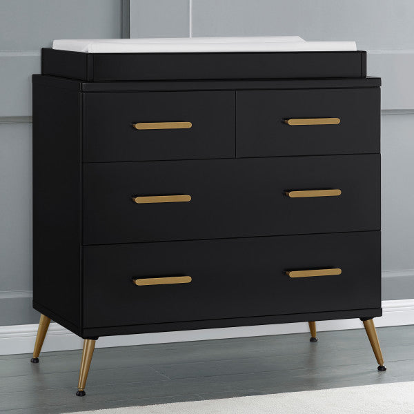 Delta Children Sloane 4 Drawer Dresser With Changing Top And Interlock –  Crib & Kids