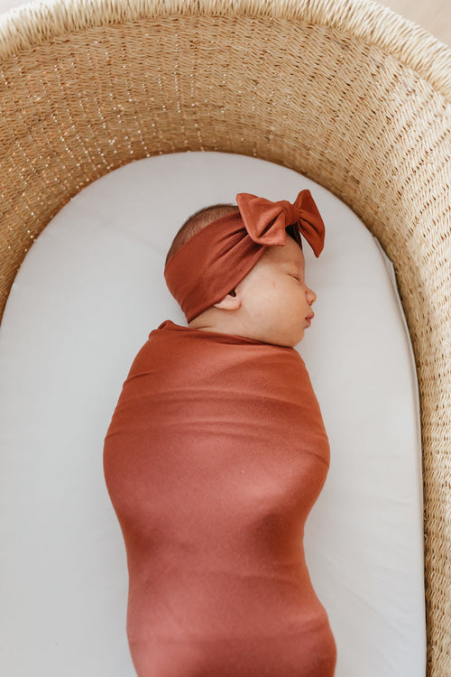 Copper Pearl Knit Swaddle Blanket | Moab