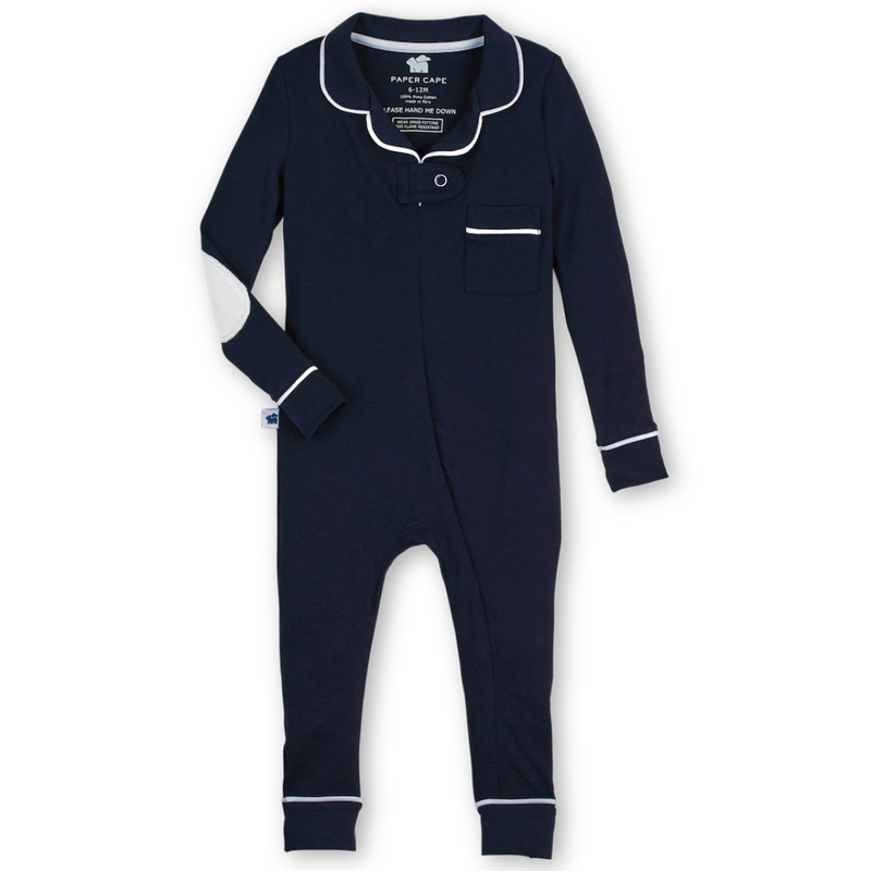 Paper Cape Classic Footless Onesie | Navy