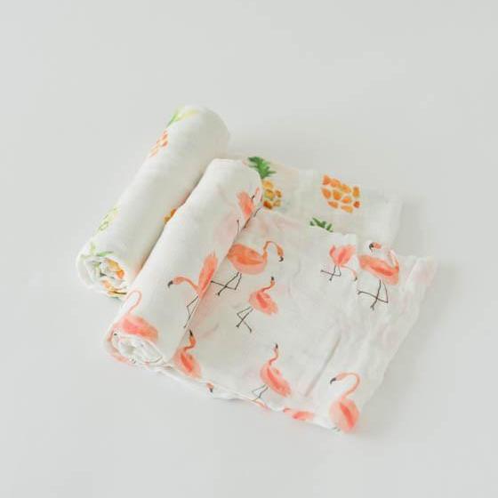 Little Unicorn Deluxe Muslin Swaddle Blanket Set - Pink Ladies