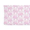 Sugar + Maple Changing Pad Cover - Elephant Pink
