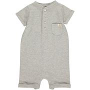 Me & Henry Camborne Henley Romper | Grey Ribbed