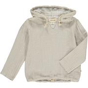 Me & Henry St.Ives Gauze Hooded Top | Stone
