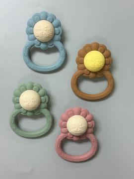 Three Hearts & Co. Silicone Lion Rattle