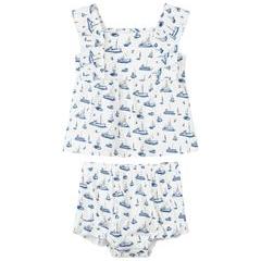 Vignette Ellie Set | Navy Sailboats