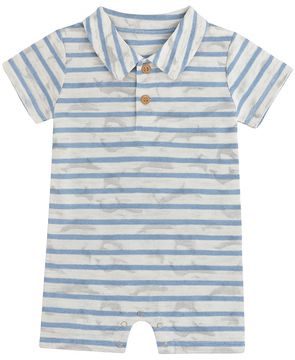 Me & Henry Drift Printed Romper | Whales