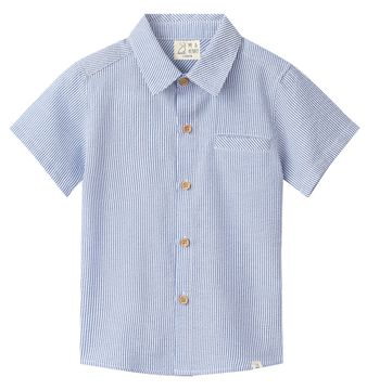 Me & Henry Newport Woven Shirt | Navy Seersucker