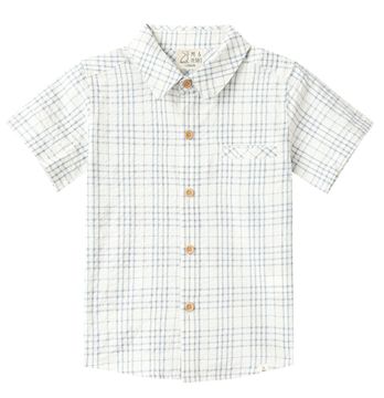 Me & Henry Newport Woven Shirt | Chambray/Cream Plaid