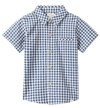Me & Henry Newport Woven Shirt | Navy/White Plaid