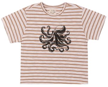 Me & Henry Newquay Printed Tee | Beige Octopus