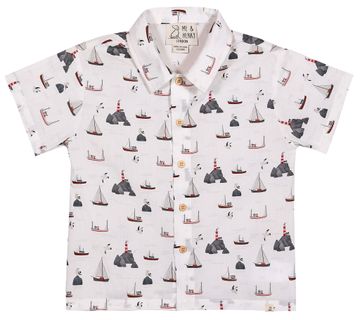 Me & Henry Maui Printed Woven Shirt | White Harbour