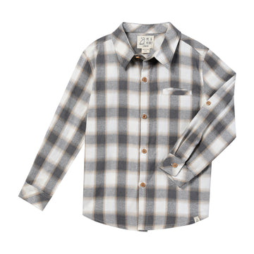 Me & Henry Atwood Woven Shirt | Grey/White/Beige Plaid