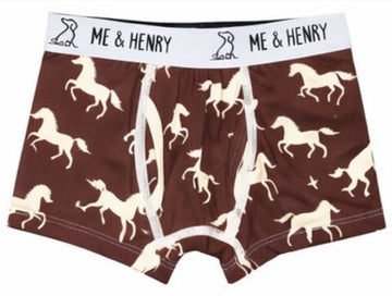 Me & Henry Undies Underpants | Brown Pony