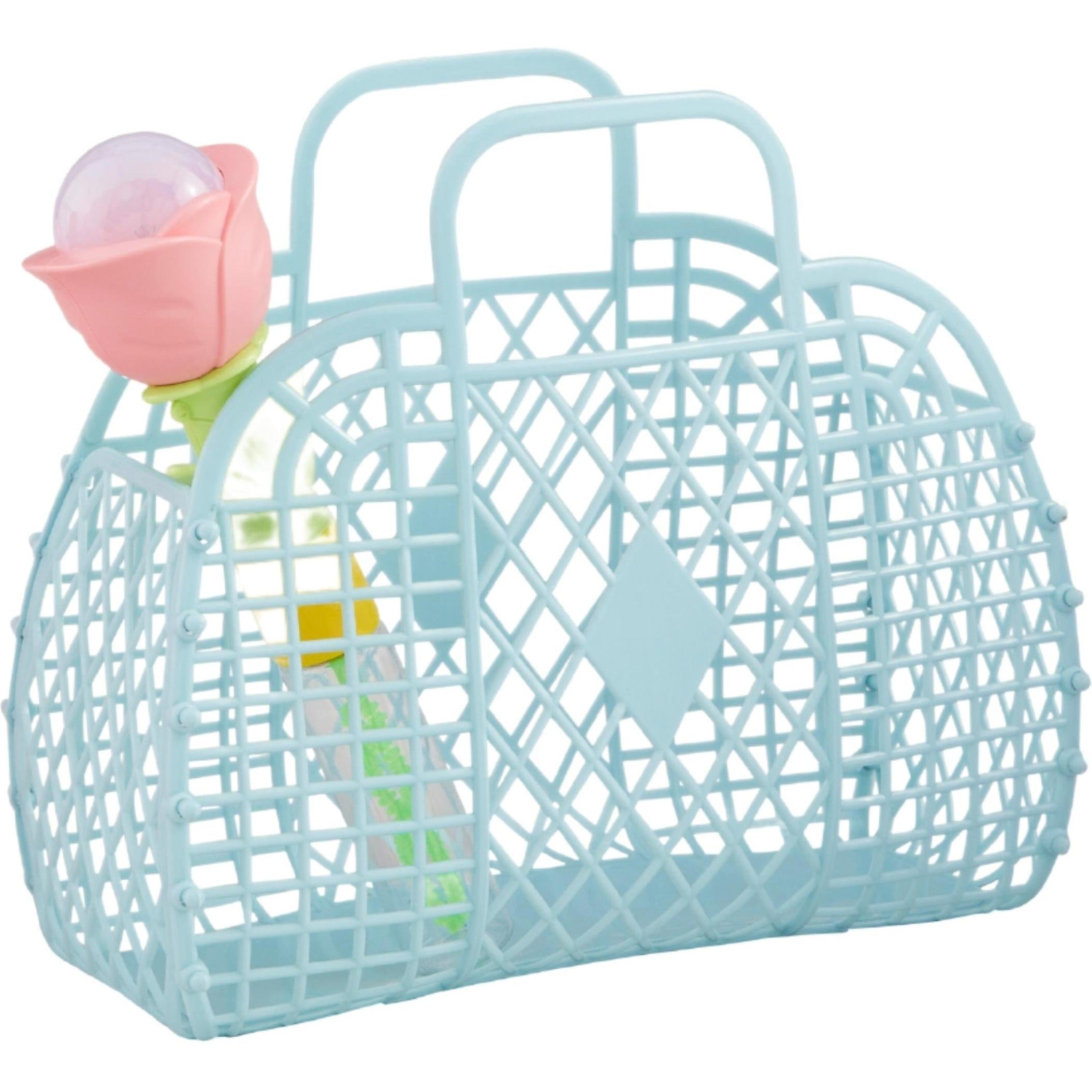 Mud Pie Blue Jelly Tote And Bubbles