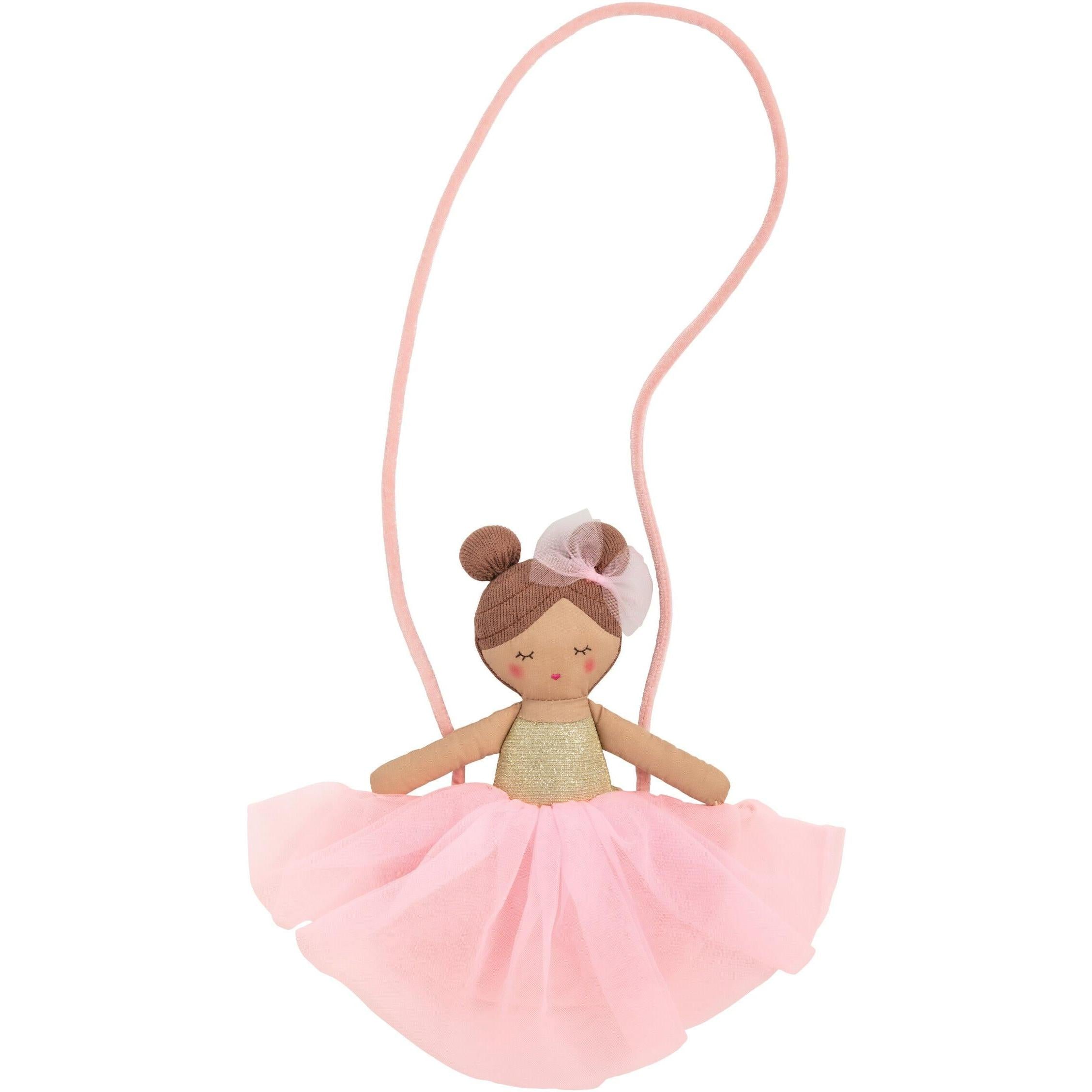 Mud Pie Tulle Ballerina Purse Brunette