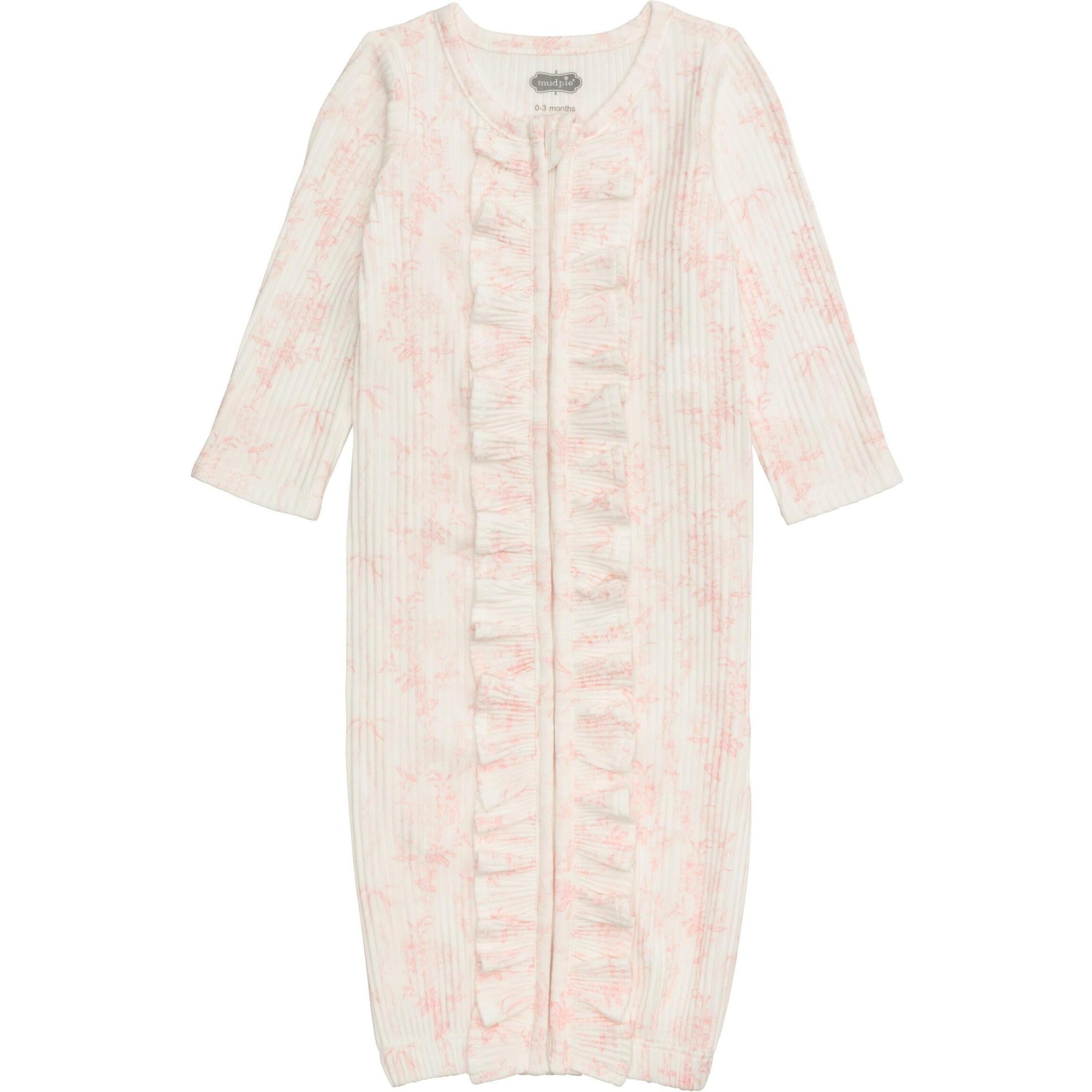 Mud Pie Floral Pink Gown