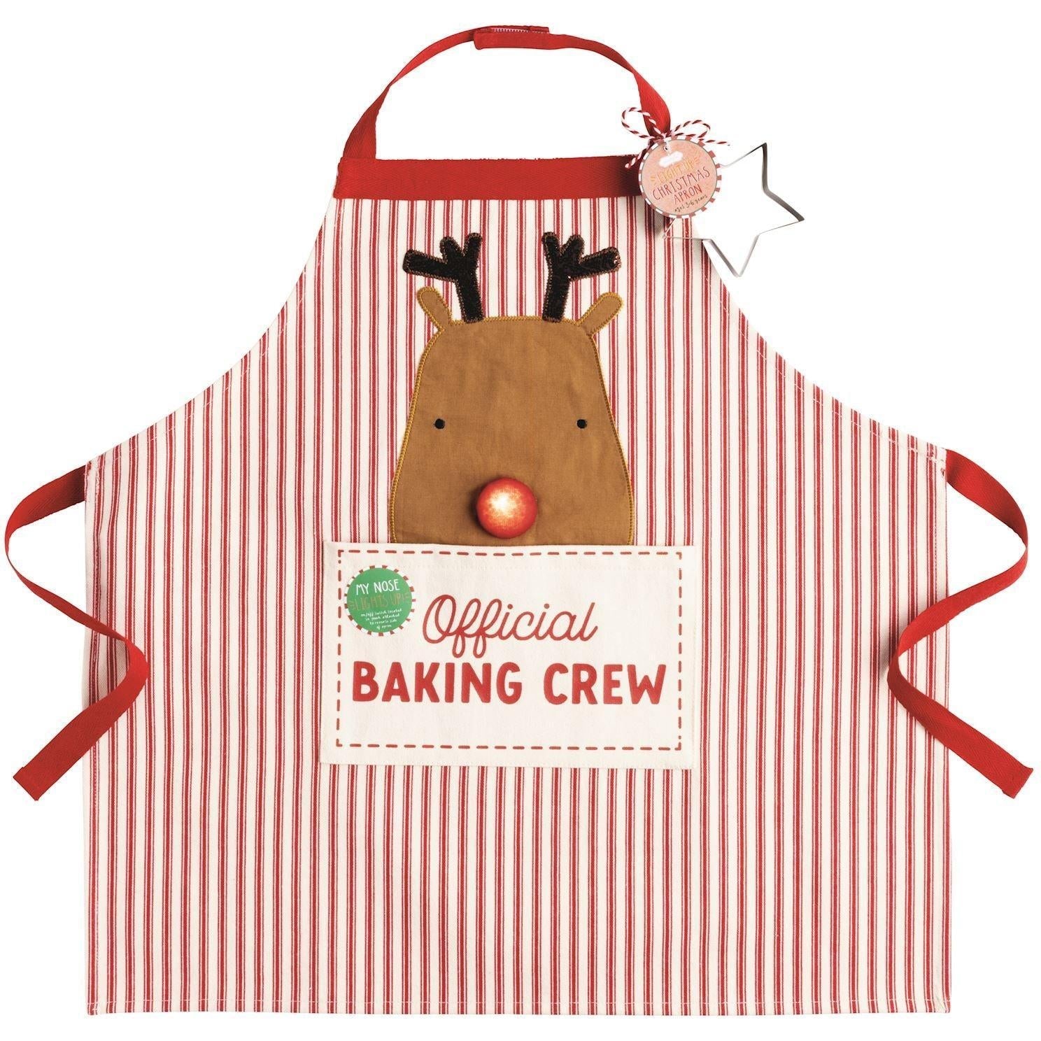 Mud Pie Reindeer Light-Up Apron Set