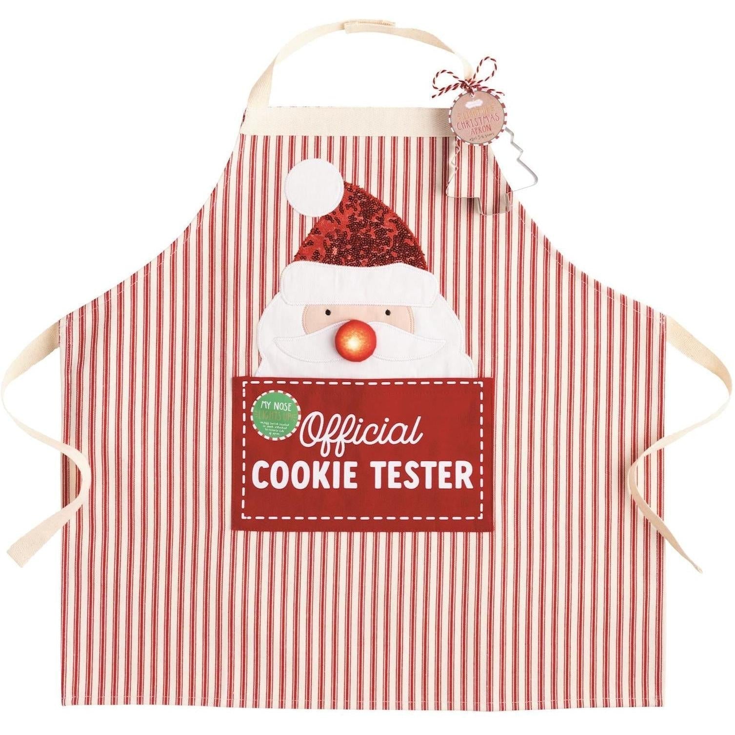 Mud Pie Santa Light-Up Apron Set
