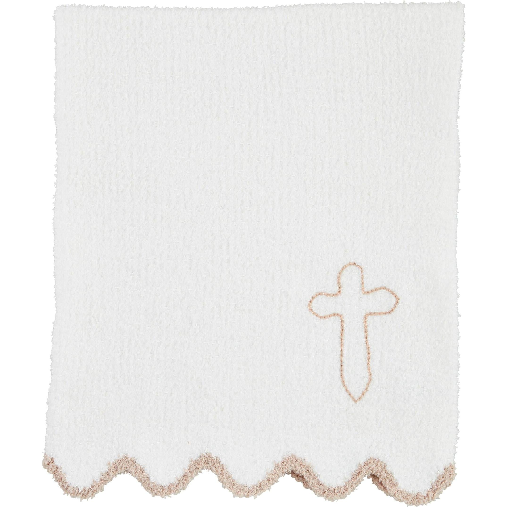 Mud Pie Cross Scallop Blanket