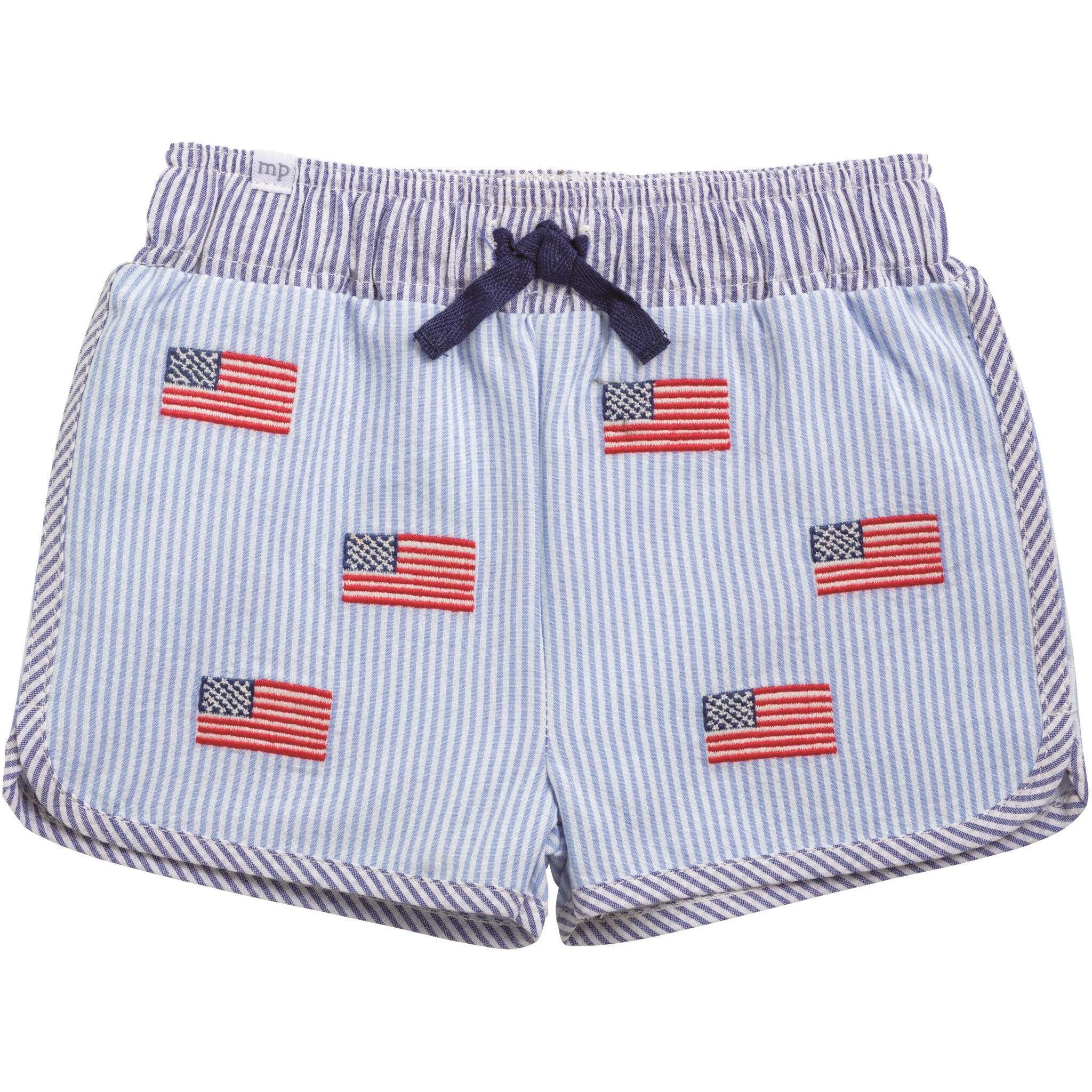 Mud Pie Patterned Flag Swim Trunks