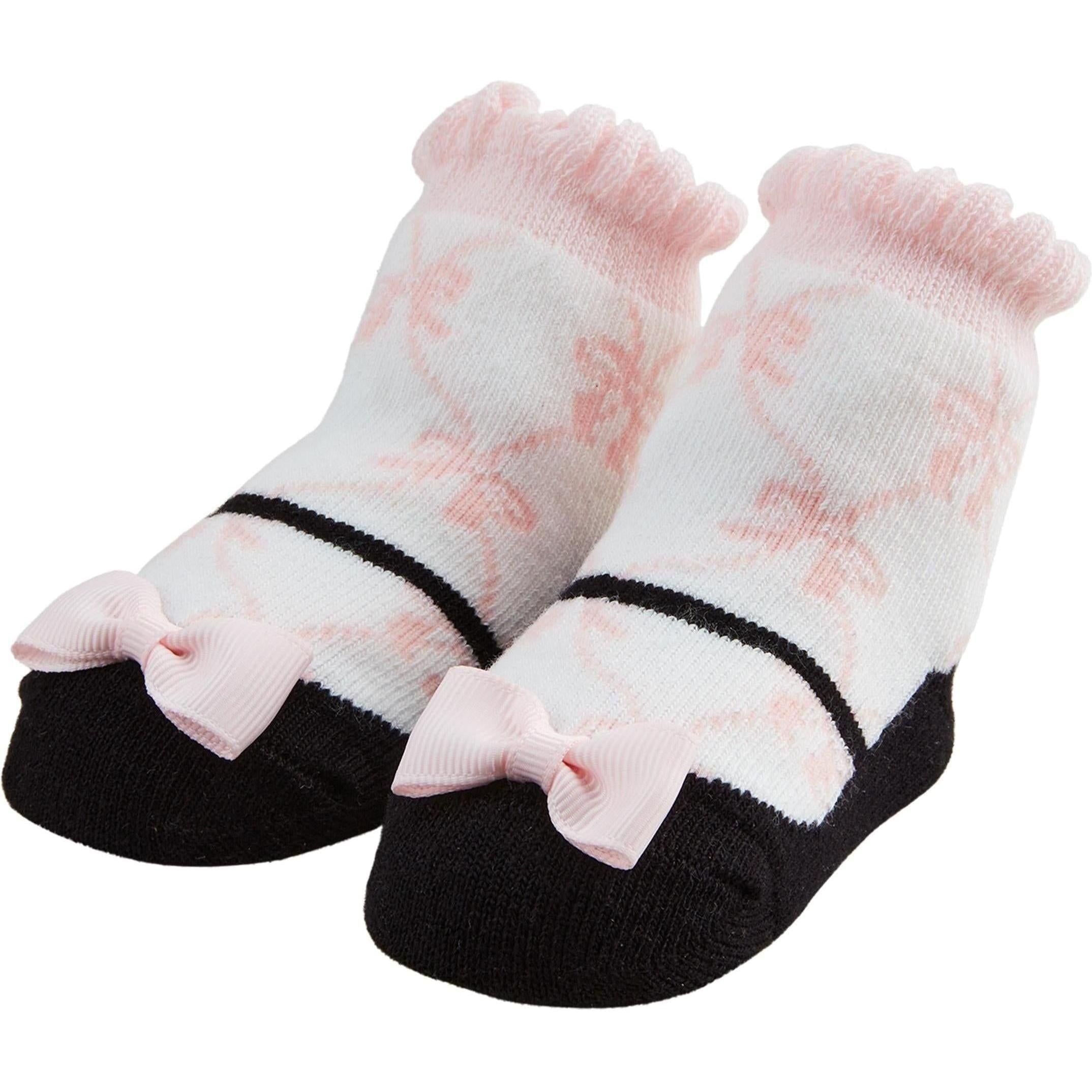 Mud Pie Pink Bow Mary Jane Socks