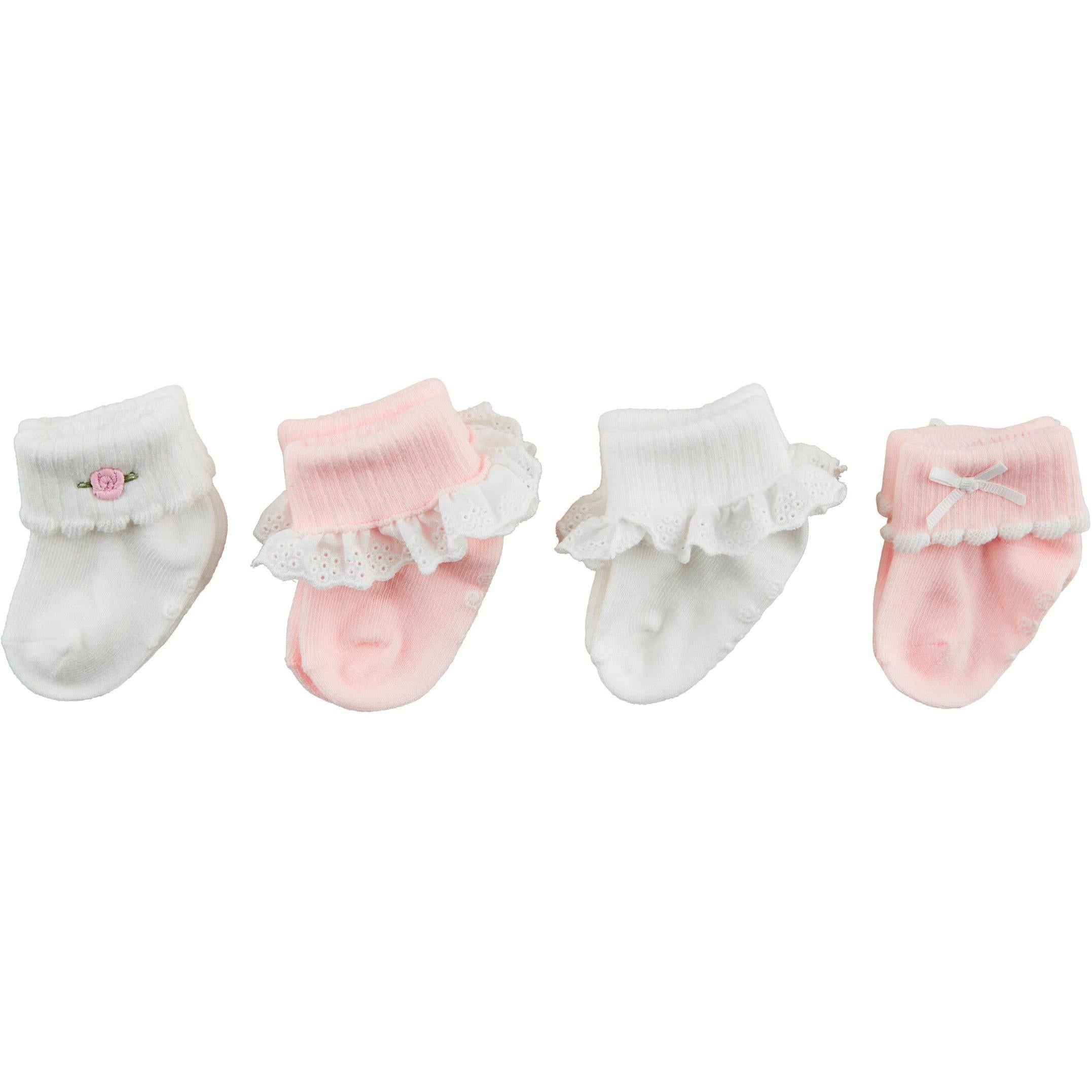 Mud Pie Pink Baby Sock Set