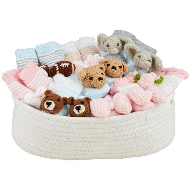 Mud Pie Crochet Rattle Toe Socks