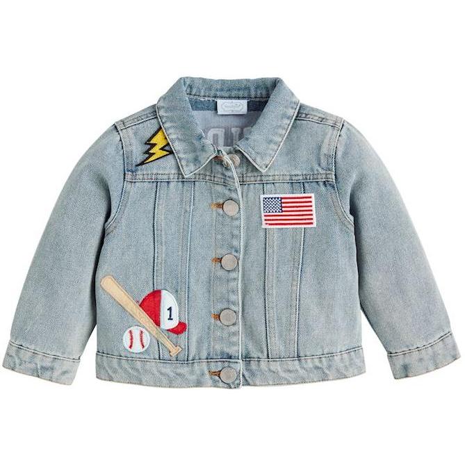 Mud Pie Boy Denim Patch Jacket