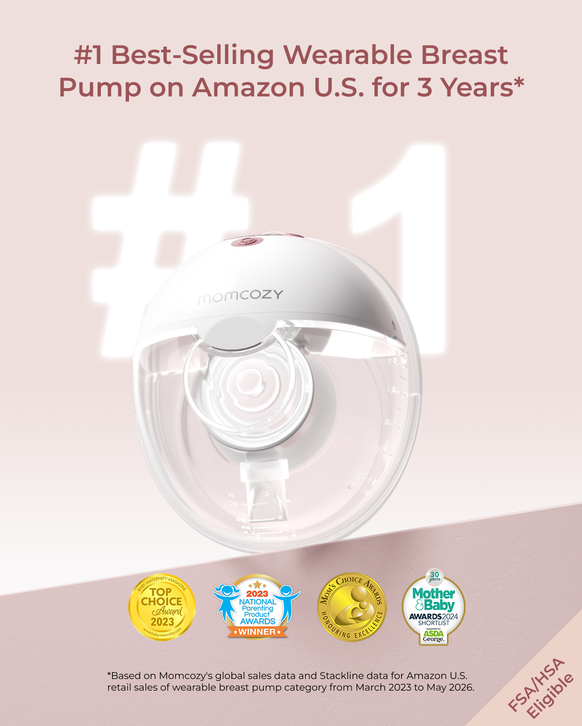 Momcozy M5 Smart Wearable Breast Pump | Upgraded with App Control