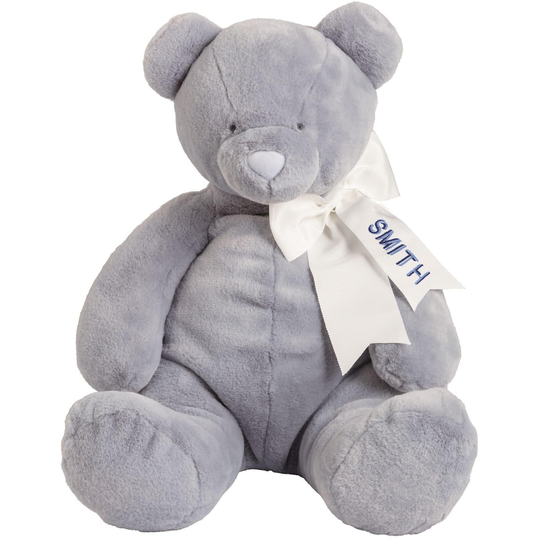 Mud Pie Blue Monogram Me Bear Plush Pal