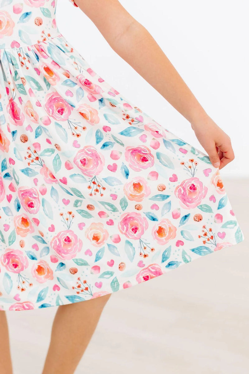 Mila & Rose- Rosettes S/S Sleeve Twirl Dress