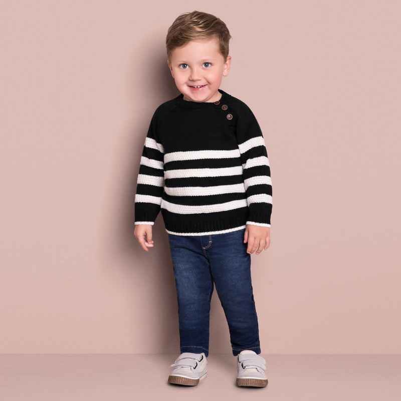 Milon- Black & White Knitted Sweater