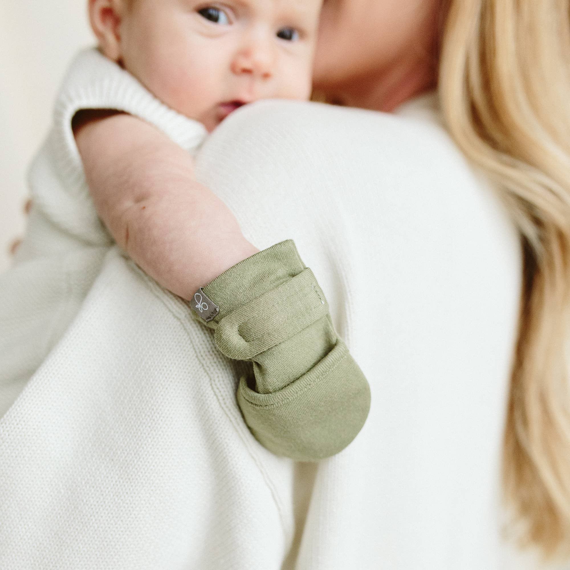 STAY ON BABY MITTS | ARTICHOKE