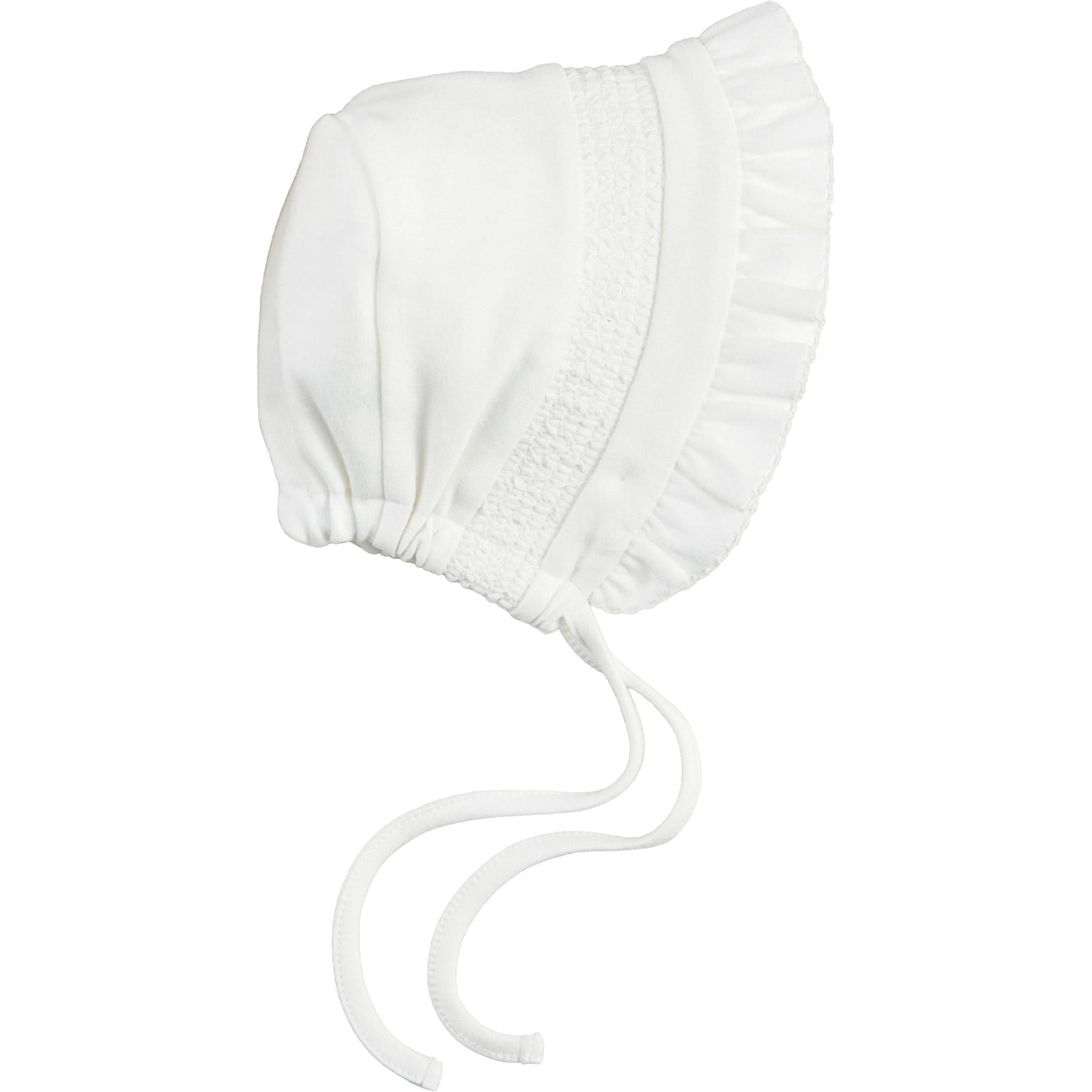 Mud Pie Ivory Smocked Bonnet