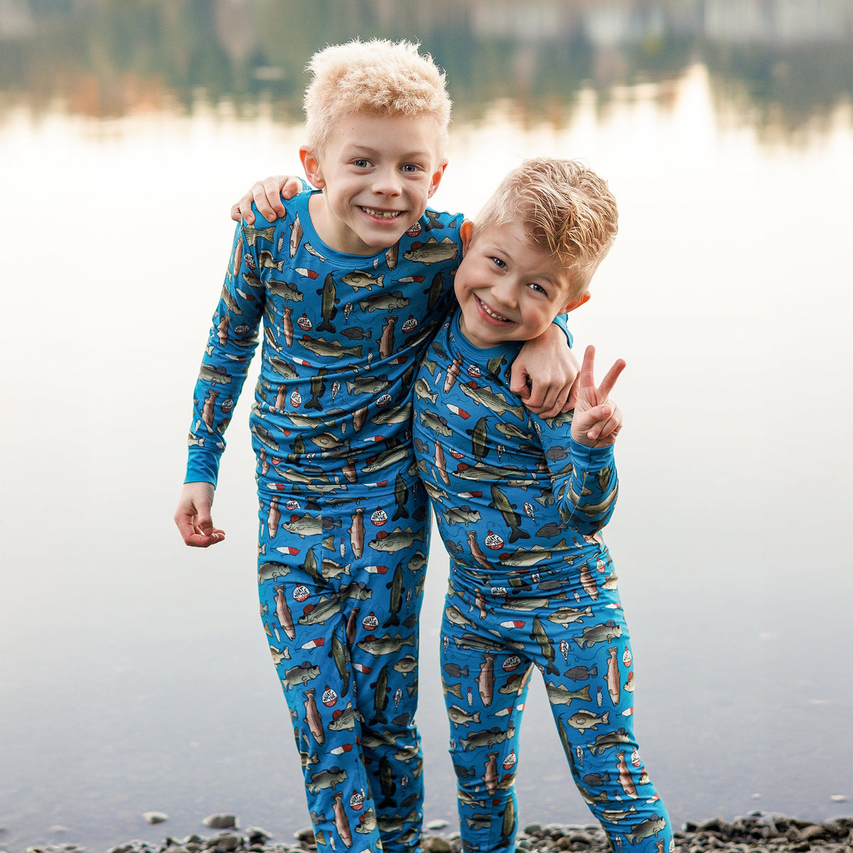 Fletch Wishin I Was Fishin' Blue 2 Piece Pajama Set