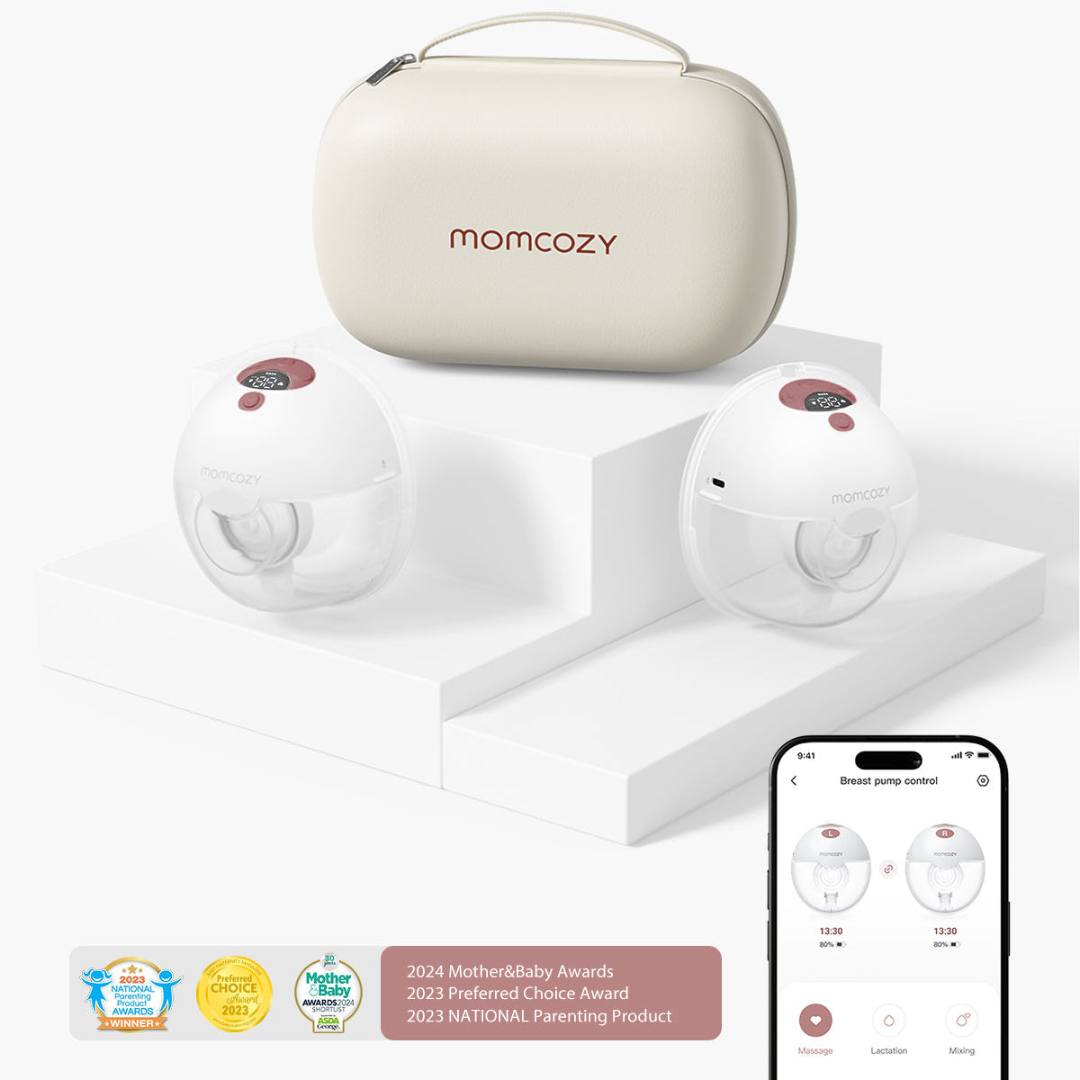 Momcozy M5 Smart Wearable Breast Pump | Upgraded with App Control