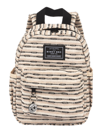 Kids Backpack (Black Striped Canvas)