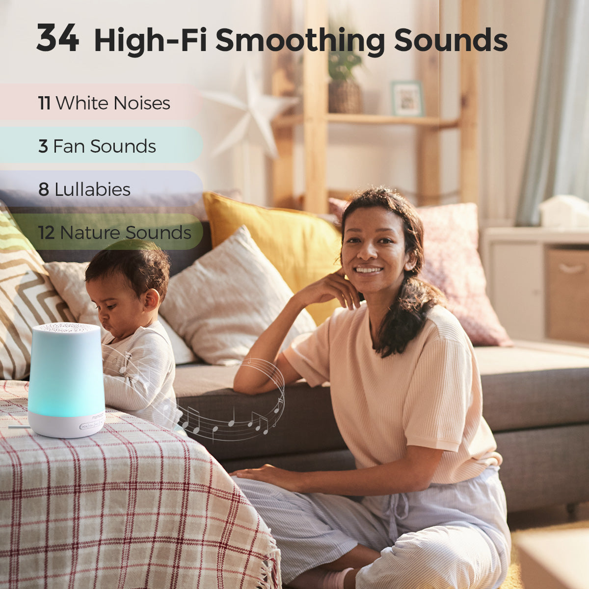 Momcozy Smart Baby Sound Machine | App Remote Control