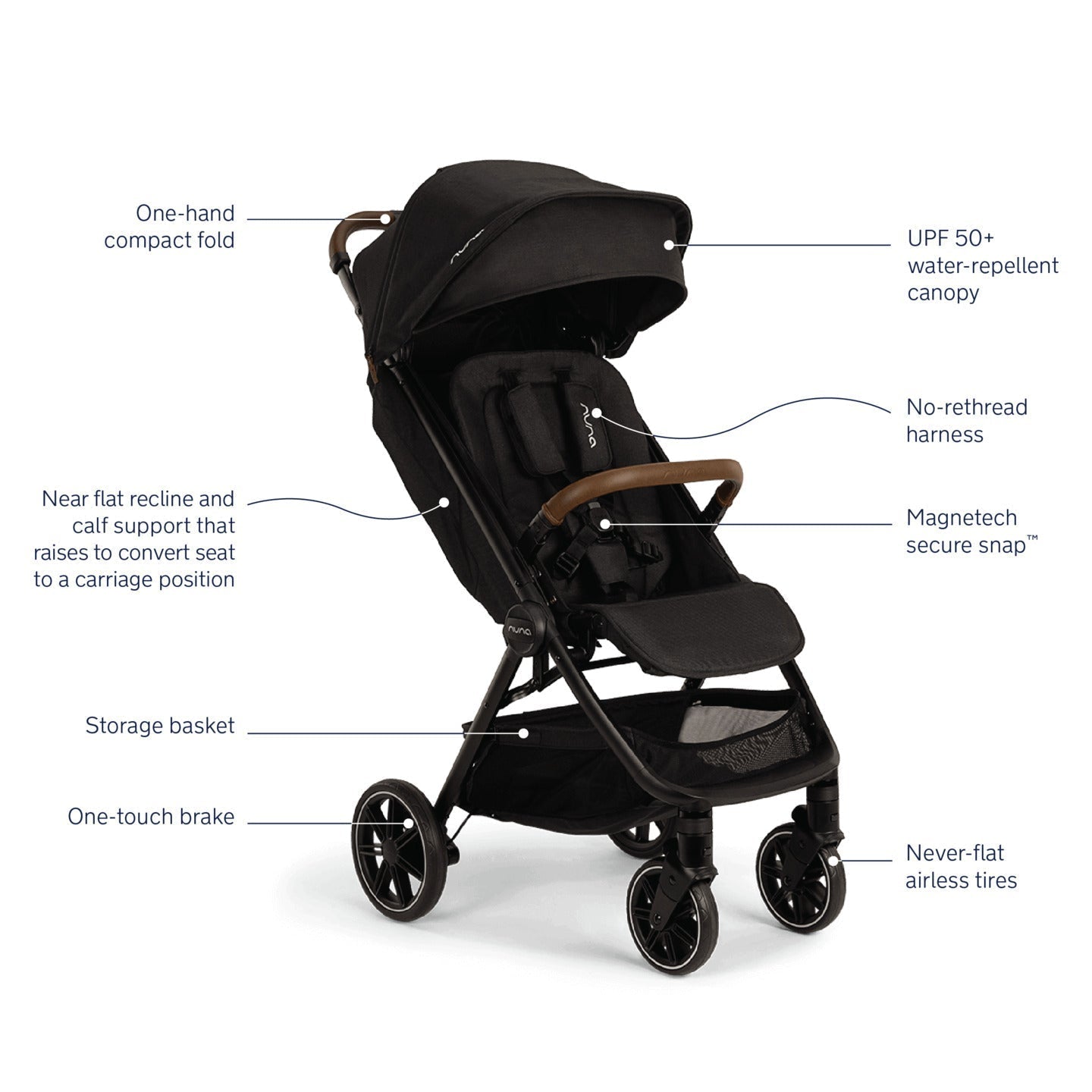 Nuna Triv Next Stroller - Biscotti – Destination Baby & Kids