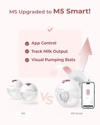 Momcozy M5 Smart Wearable Breast Pump | Upgraded with App Control