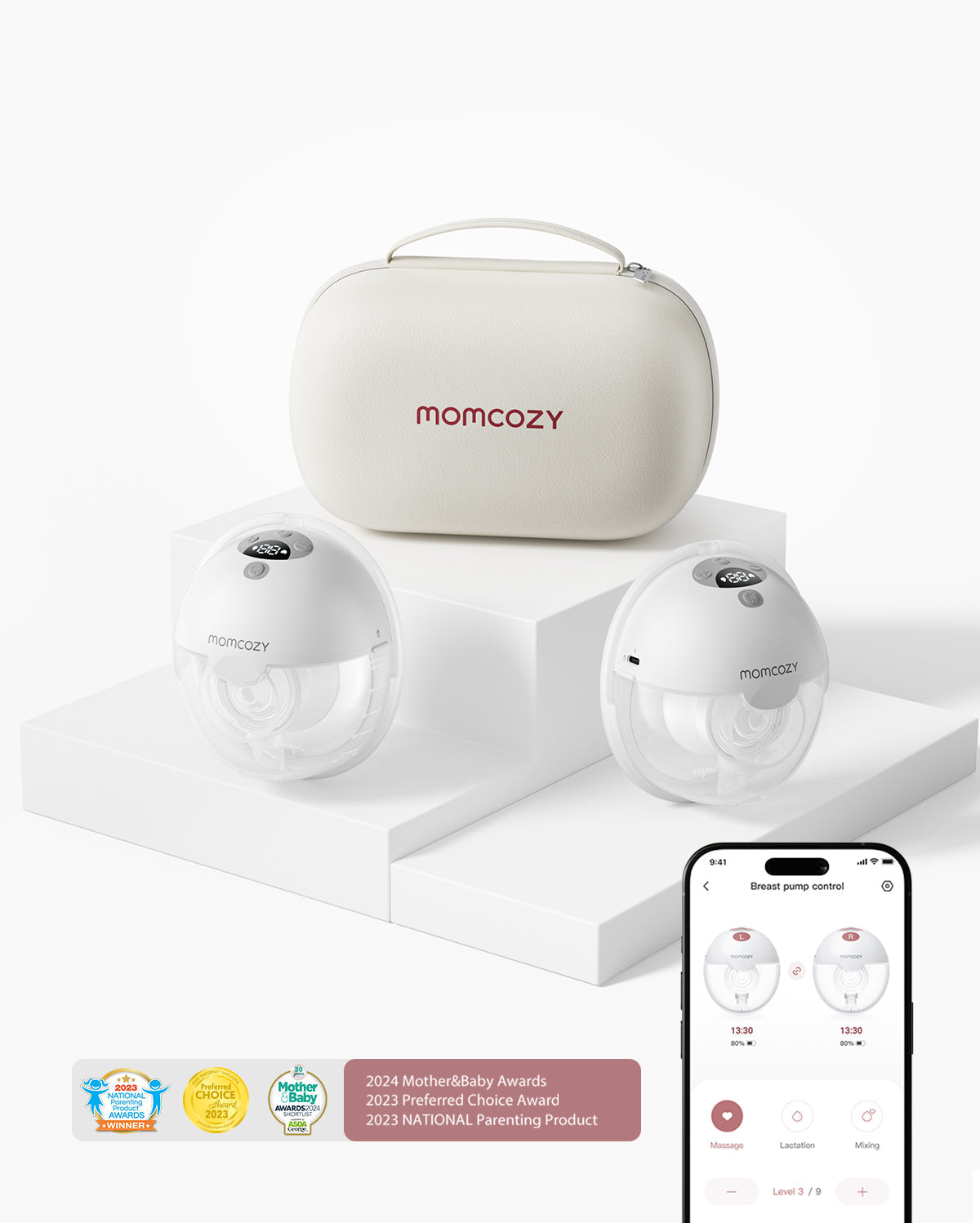 Momcozy M5 Smart Wearable Breast Pump | Upgraded with App Control