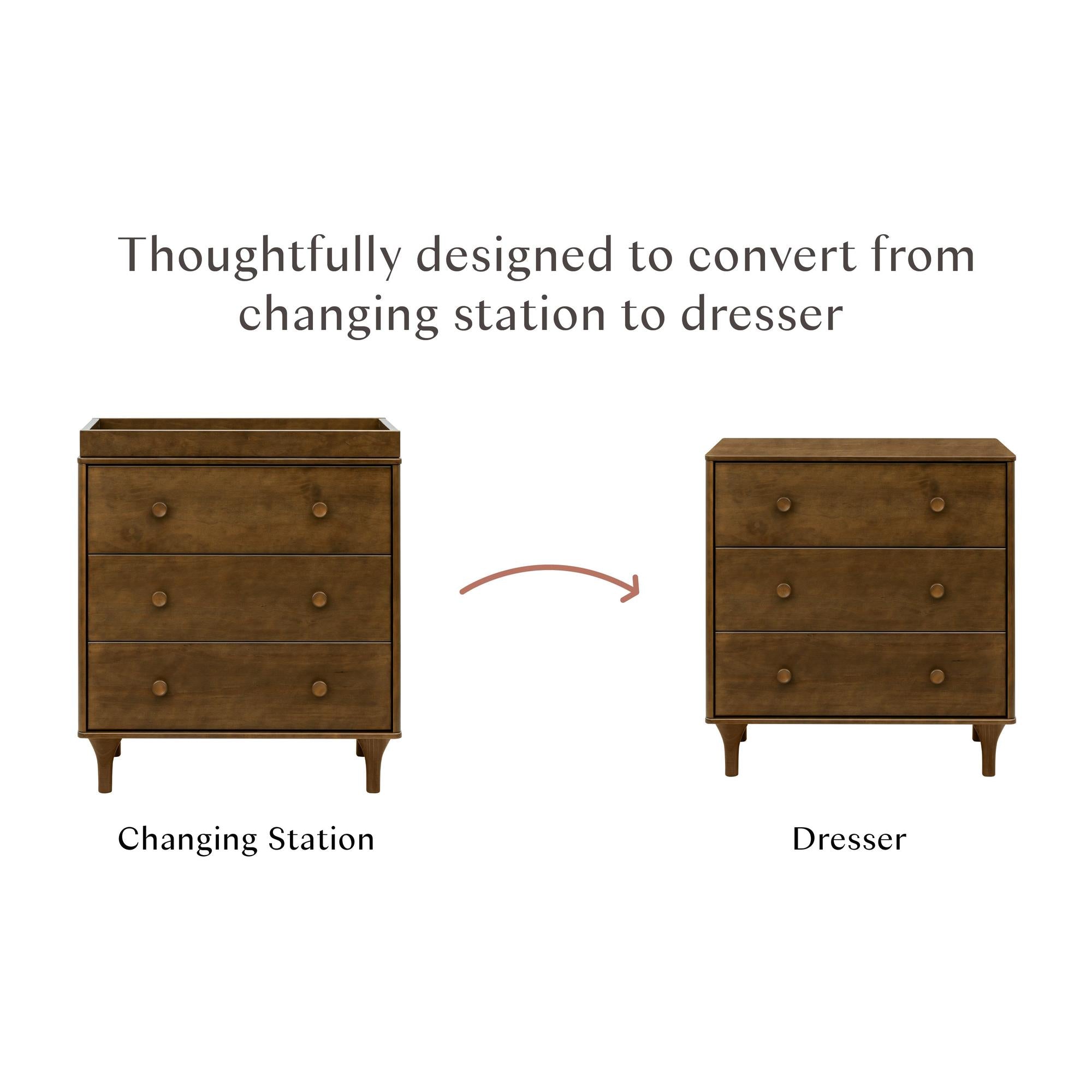 Babyletto Lolly 3-Drawer Changer Dresser with Removable Changing Tray (RTA)