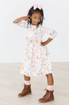 Mila & Rose Boho Bows 3/4 Sleeve Pocket Twirl Dress