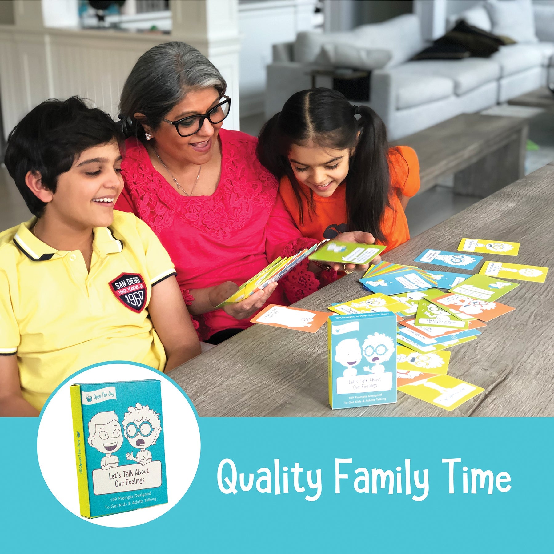 Open the Joy Let's Talk: Conversation Starters for Kids to Discuss Feelings