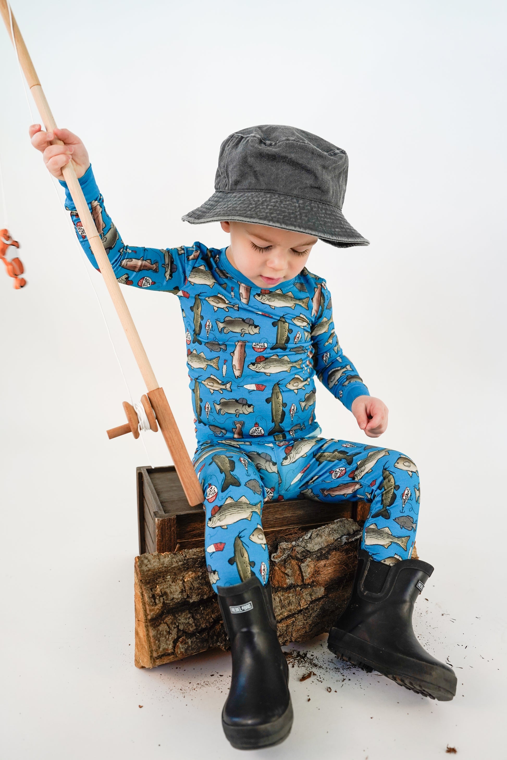 Fletch Wishin I Was Fishin' Blue 2 Piece Pajama Set