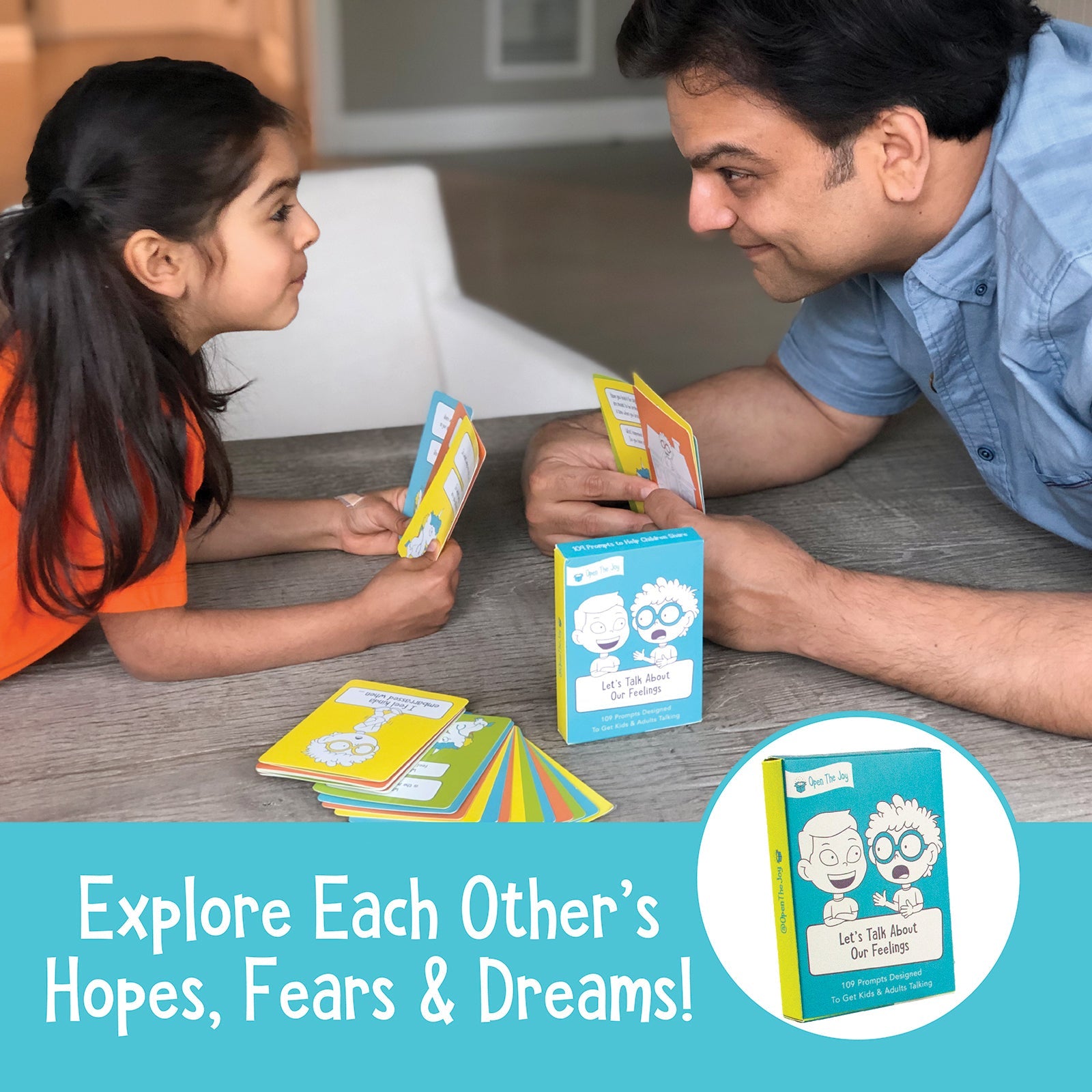 Open the Joy Let's Talk: Conversation Starters for Kids to Discuss Feelings