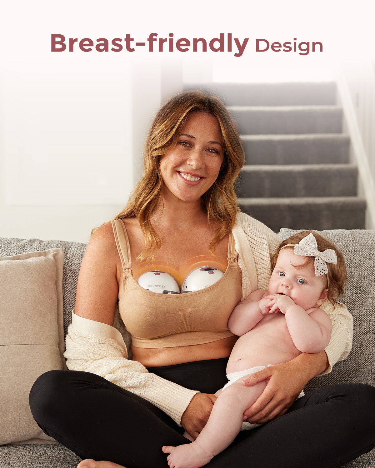 Momcozy M5 Smart Wearable Breast Pump | Upgraded with App Control
