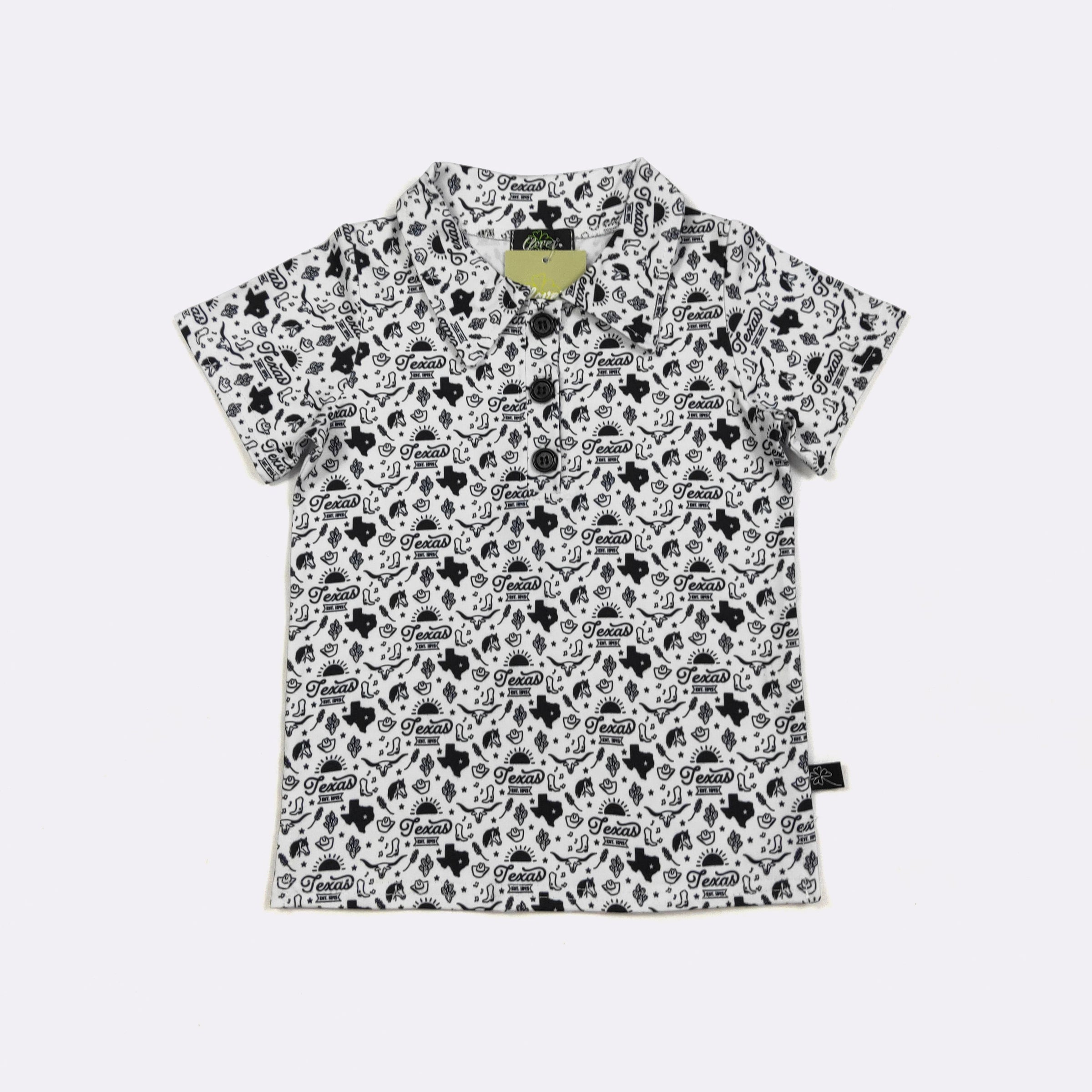 Texas Monochrome Boy Collar Shirt