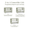 Namesake Nantucket 3-in-1 Convertible Crib with Toddler Bed Conversion Kit